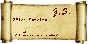 Zöldi Sarolta névjegykártya