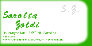 sarolta zoldi business card